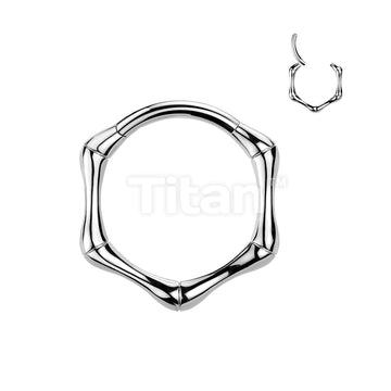 Titanium Hinged Bone Segment Hoop Ring - Image 5