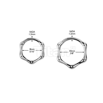 Titanium Hinged Bone Segment Hoop Ring - Image 6