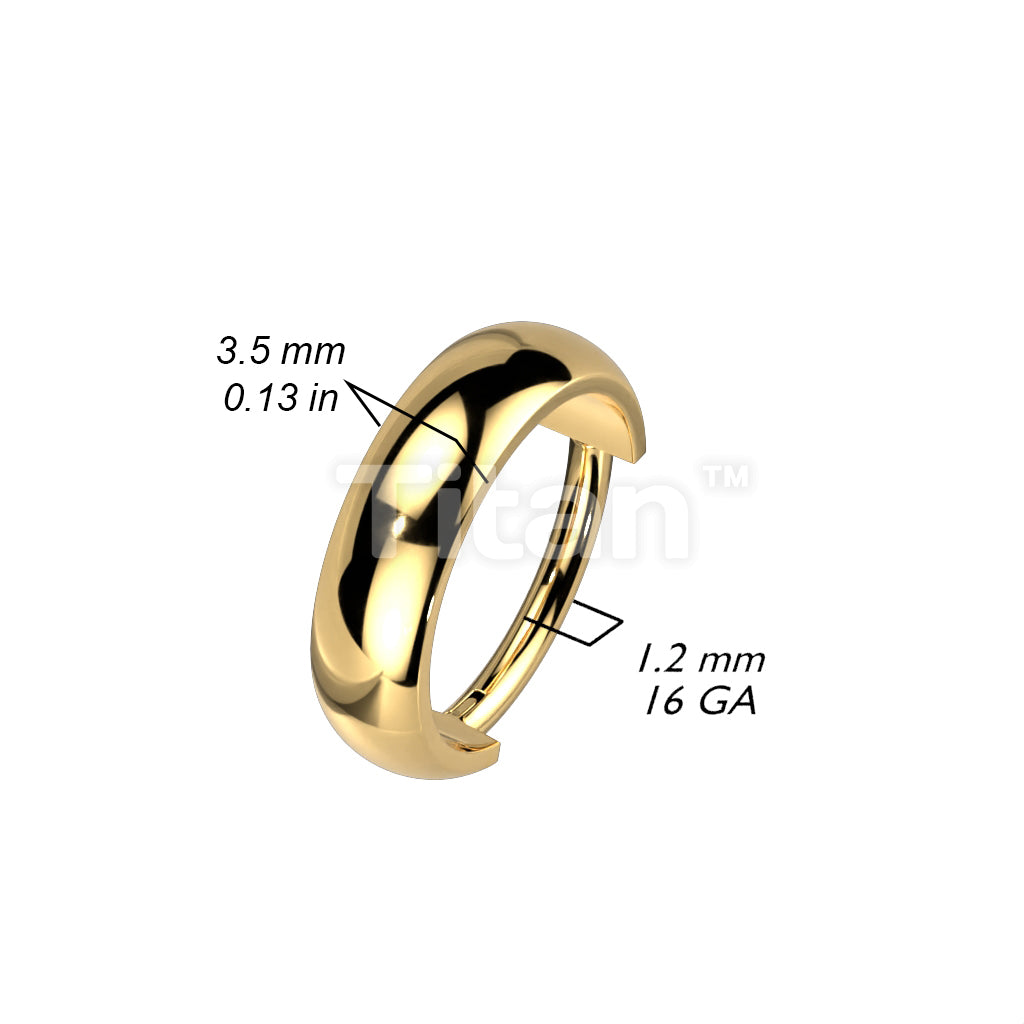 Implant Grade Titanium Hinged Segment Hoop Ring With Outward Facing 3.5mm Wide Dome Surface - Image 6
