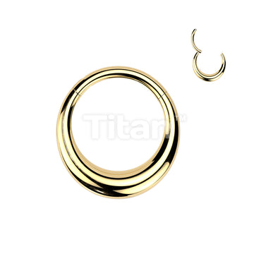 Titanium Wide Hollow Hinged Clicker Segment Hoop Ring - Image 3