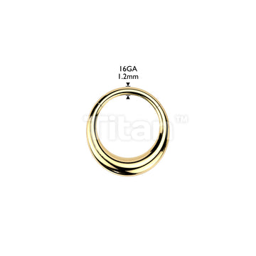 Titanium Wide Hollow Hinged Clicker Segment Hoop Ring - Image 4