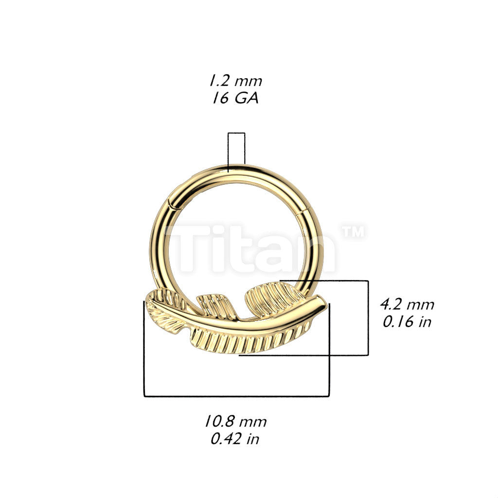 Implant Grade Titanium Hinged Segment Hoop Ring With Forward Facing Leaf - Image 4
