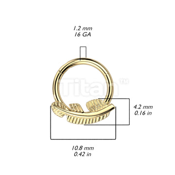 Implant Grade Titanium Hinged Segment Hoop Ring With Forward Facing Leaf - Image 4