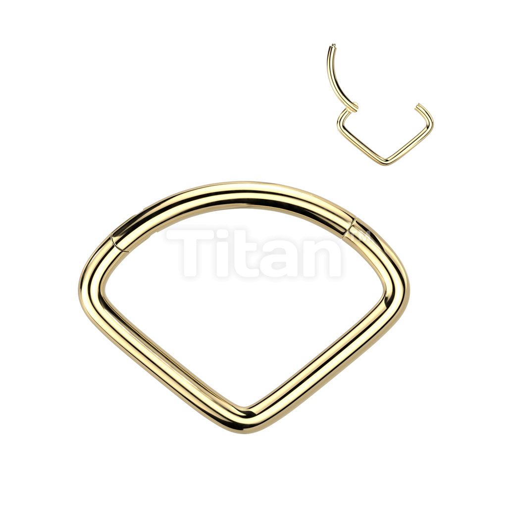 Implant Grade Titanium Hinged Segment Hoop Ring With Wide Chevon - Image 2