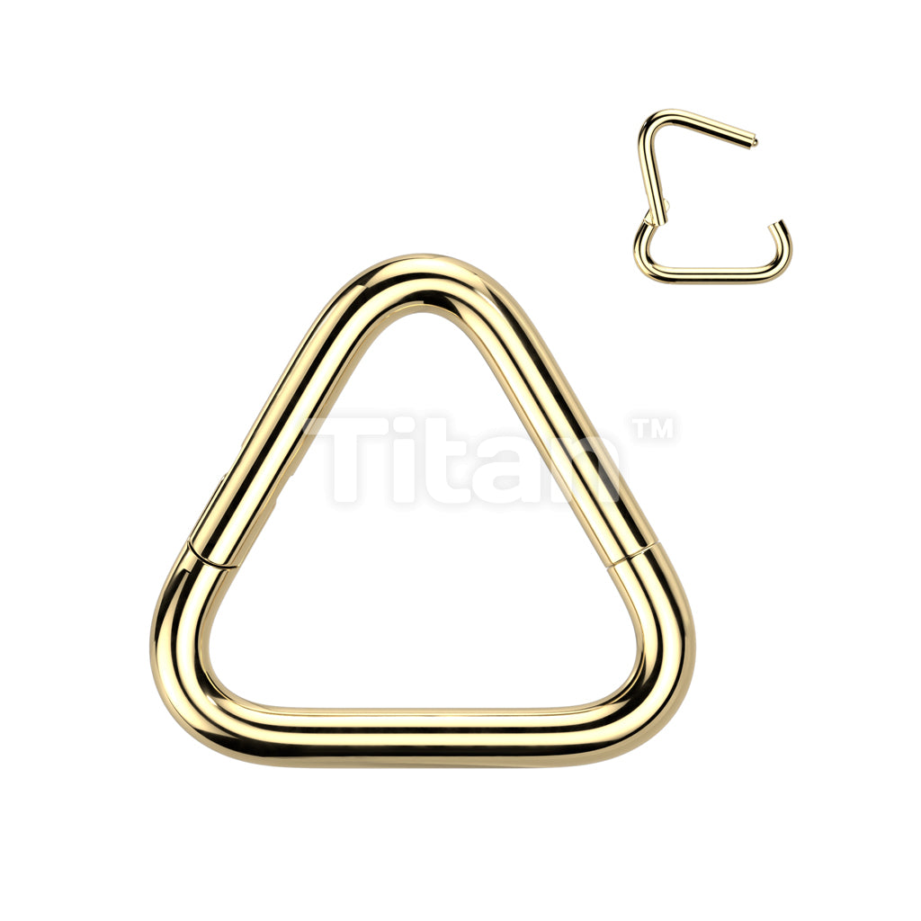 ASTM F136 Titanium Implant Grade Titanium Triangle Hinged Segment Hoop Ring - Image 2