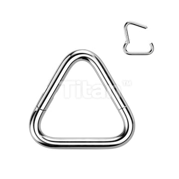 ASTM F136 Titanium Implant Grade Titanium Triangle Hinged Segment Hoop Ring - Image 4