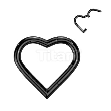 Implant Grade Titanium Heart Hinged Segment Hoop Ring - Image 3