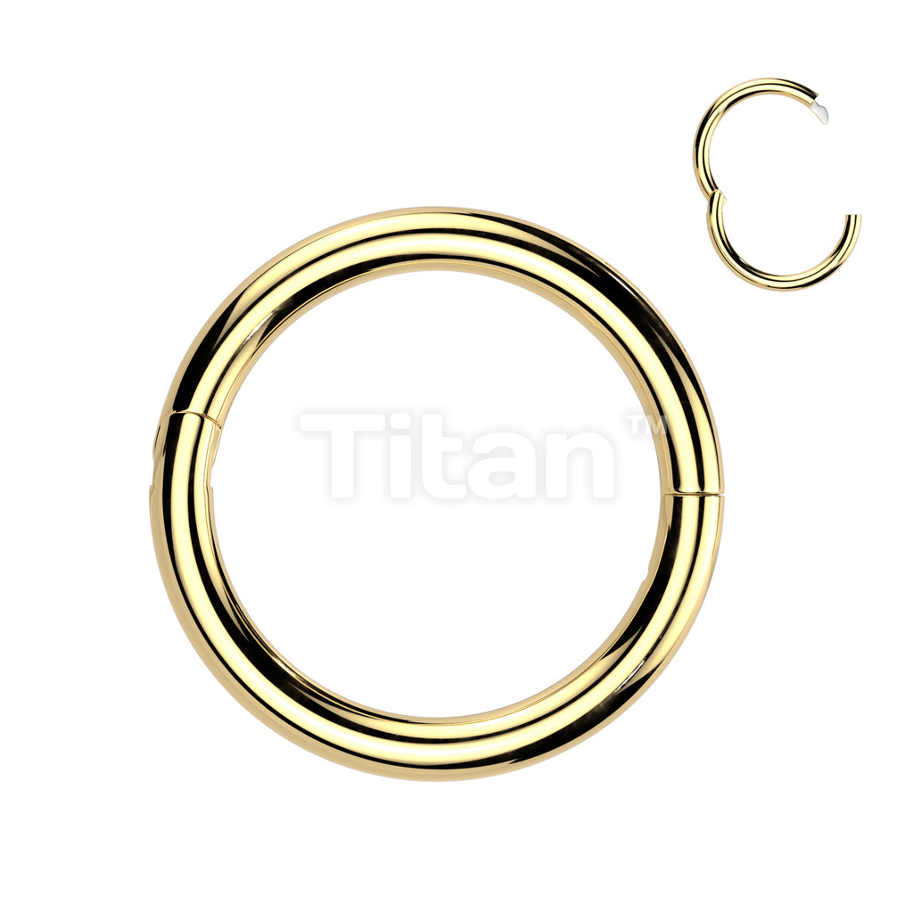 Implant Grade Titanium Half Closure New Secure Hook Hinged Segment Ring. 14ga-20ga - Image 2