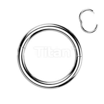 Implant Grade Titanium Half Closure New Secure Hook Hinged Segment Ring. 14ga-20ga - Image 4