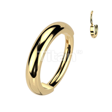 Implant Grade Titanium Hinged Segment Hoop Ring With Outward Facing 2mm Wide Dome Surface - Image 2