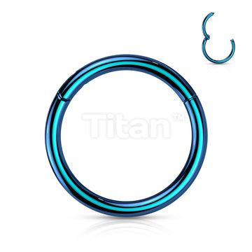 Implant Grade Titanium PVD Plated Hinged Segment Hoop Ring - Image 4