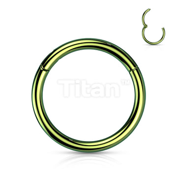 Implant Grade Titanium PVD Plated Hinged Segment Hoop Ring - Image 5