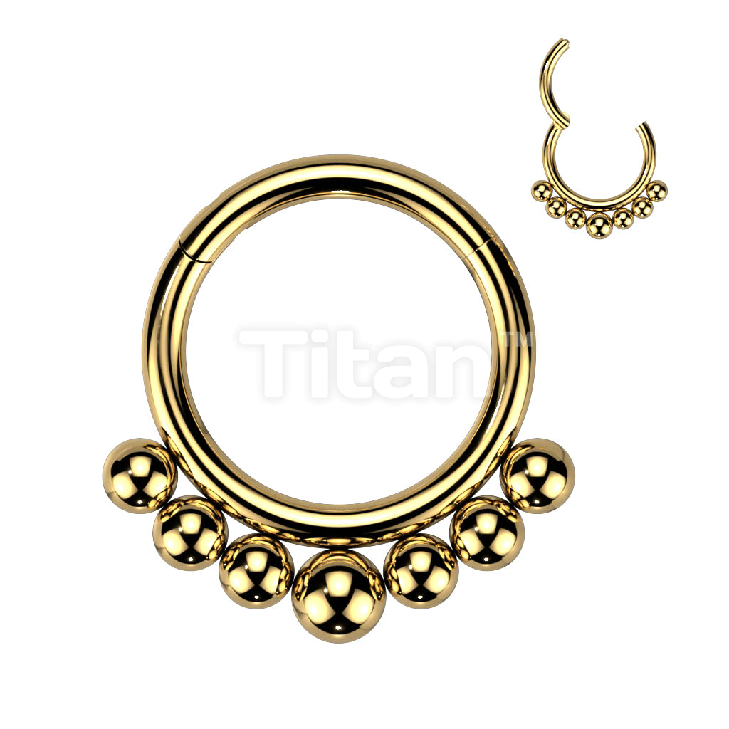 Implant Grade Titanium Hinged Segment Hoop Ring With Outer Graduated Balls - Image 2