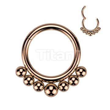 Implant Grade Titanium Hinged Segment Hoop Ring With Outer Graduated Balls - Image 4