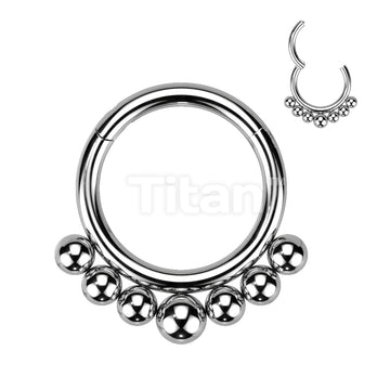 Implant Grade Titanium Hinged Segment Hoop Ring With Outer Graduated Balls - Image 5