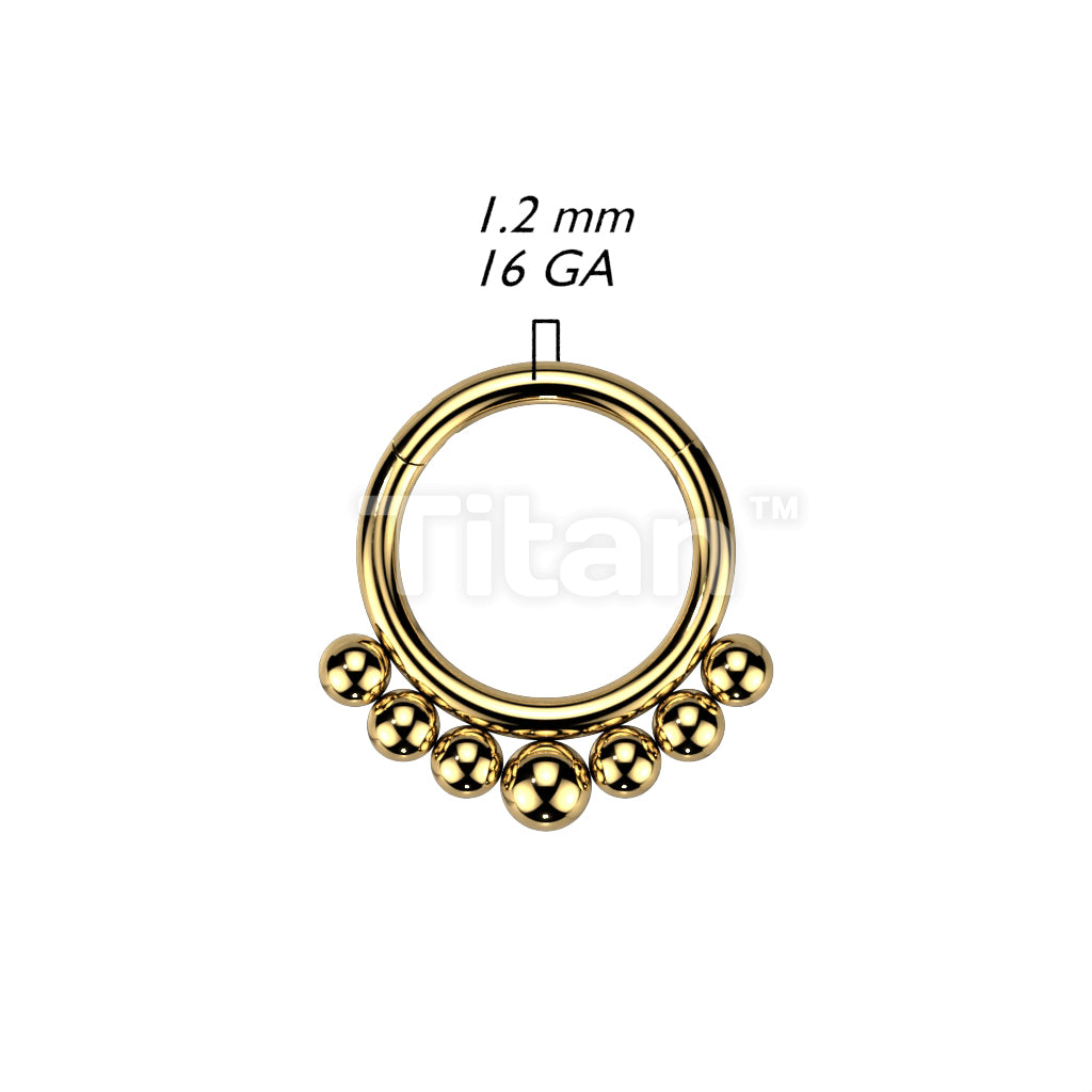 Implant Grade Titanium Hinged Segment Hoop Ring With Outer Graduated Balls - Image 6