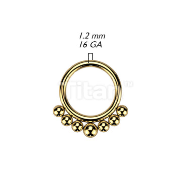 Implant Grade Titanium Hinged Segment Hoop Ring With Outer Graduated Balls - Image 6