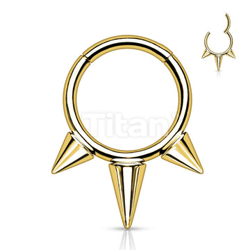 Implant Grade Titanium Hinged Segment Hoop Ring With Spikes - Image 3