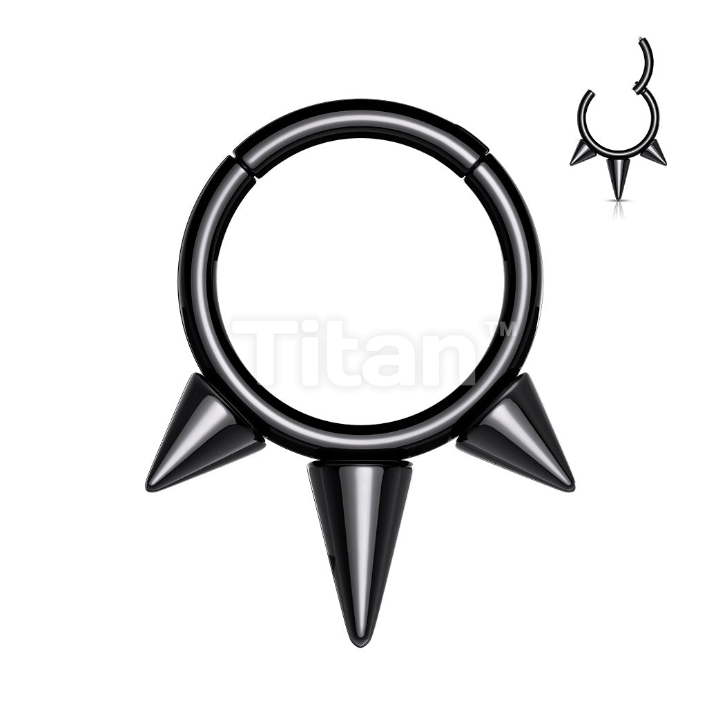 Implant Grade Titanium Hinged Segment Hoop Ring With Spikes - Image 4