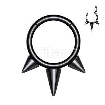 Implant Grade Titanium Hinged Segment Hoop Ring With Spikes - Image 4