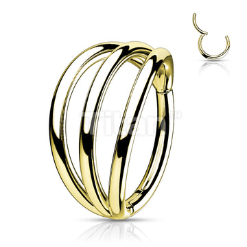 Implant Grade Titanium Hinged Segment Triple Hoop Ring - Image 3