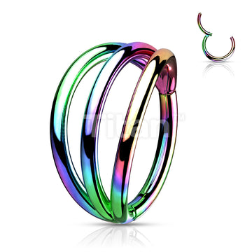 Implant Grade Titanium Hinged Segment Triple Hoop Ring - Image 7
