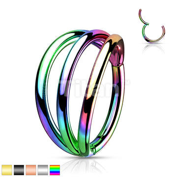 Implant Grade Titanium Hinged Segment Triple Hoop Ring - Image 2