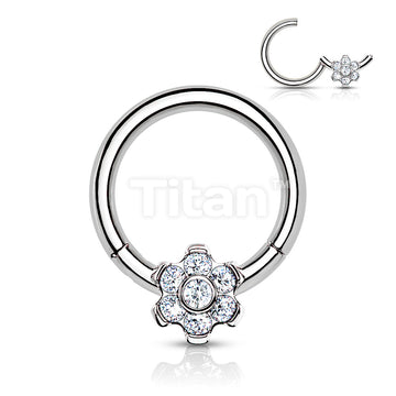ASTM F136 Titanium Implant Grade Titanium Hinged Segment Flower Hoop... - Image 3