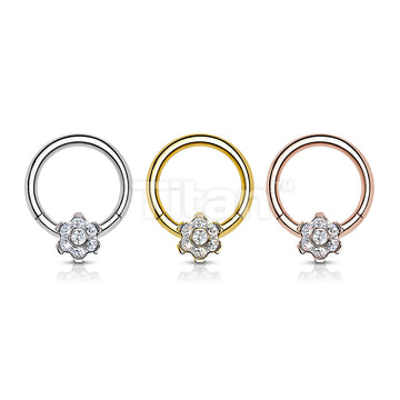 ASTM F136 Titanium Implant Grade Titanium Hinged Segment Flower Hoop... - Image 7