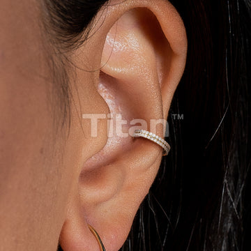 Implant Grade Titanium Hinged Segment Hoop Ring With Double Lined Outward Facing CZs - Image 9