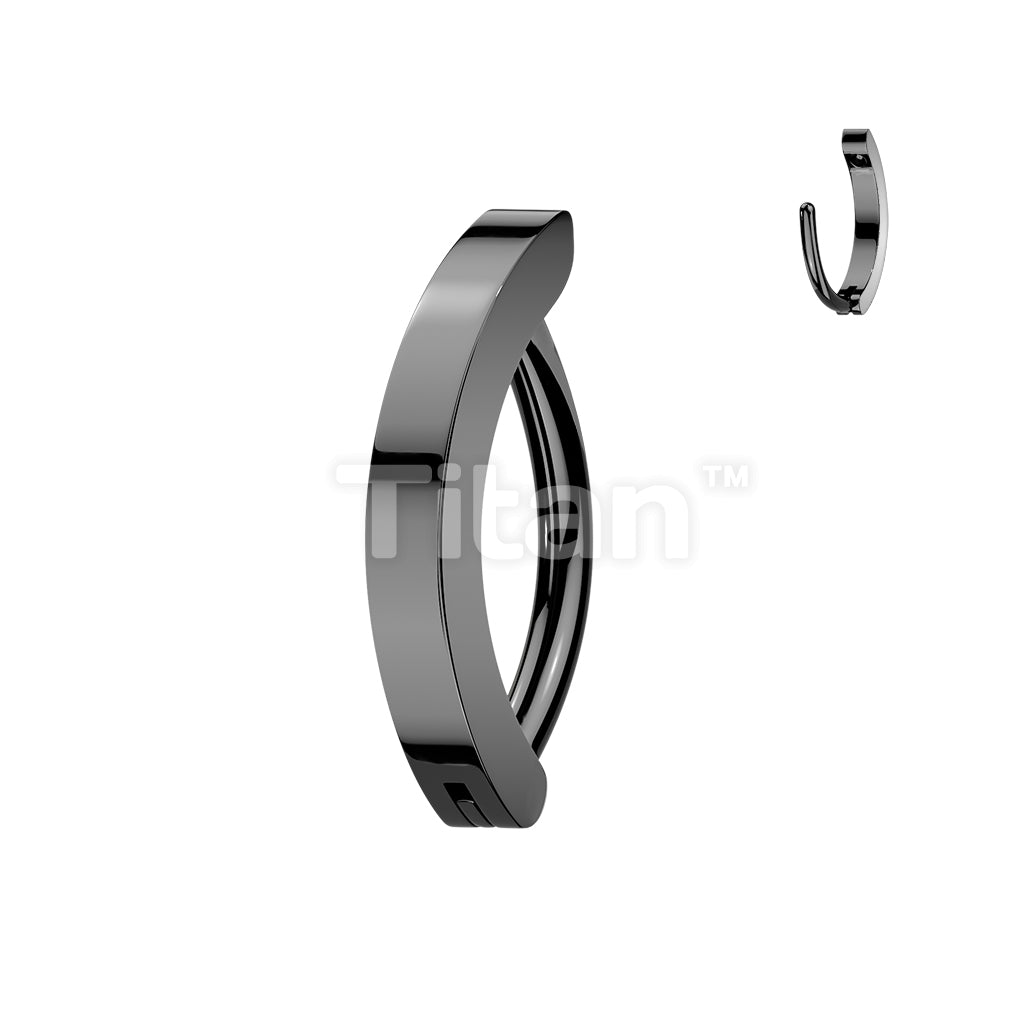 Titanium Hinged Hoop Clicker Eyebrow Ring - Image 3