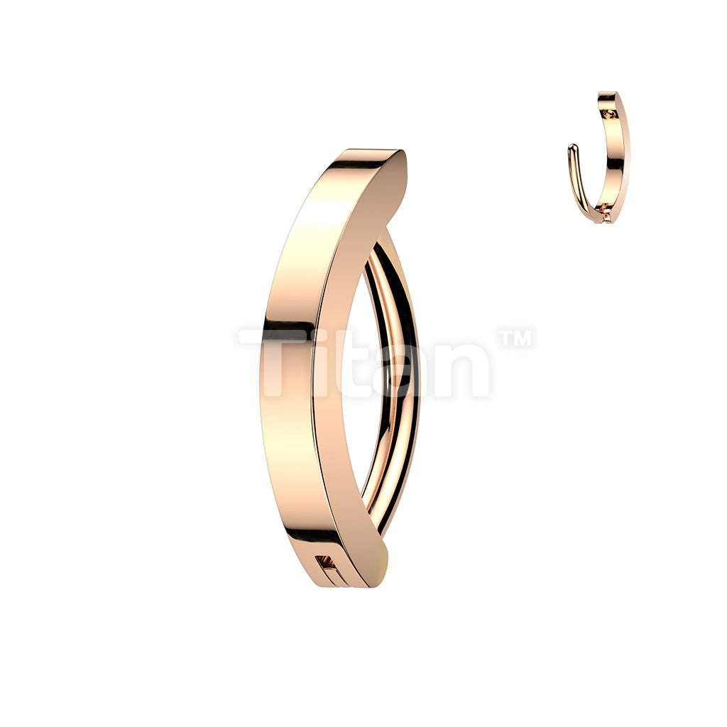 Titanium Hinged Hoop Clicker Eyebrow Ring - Image 4