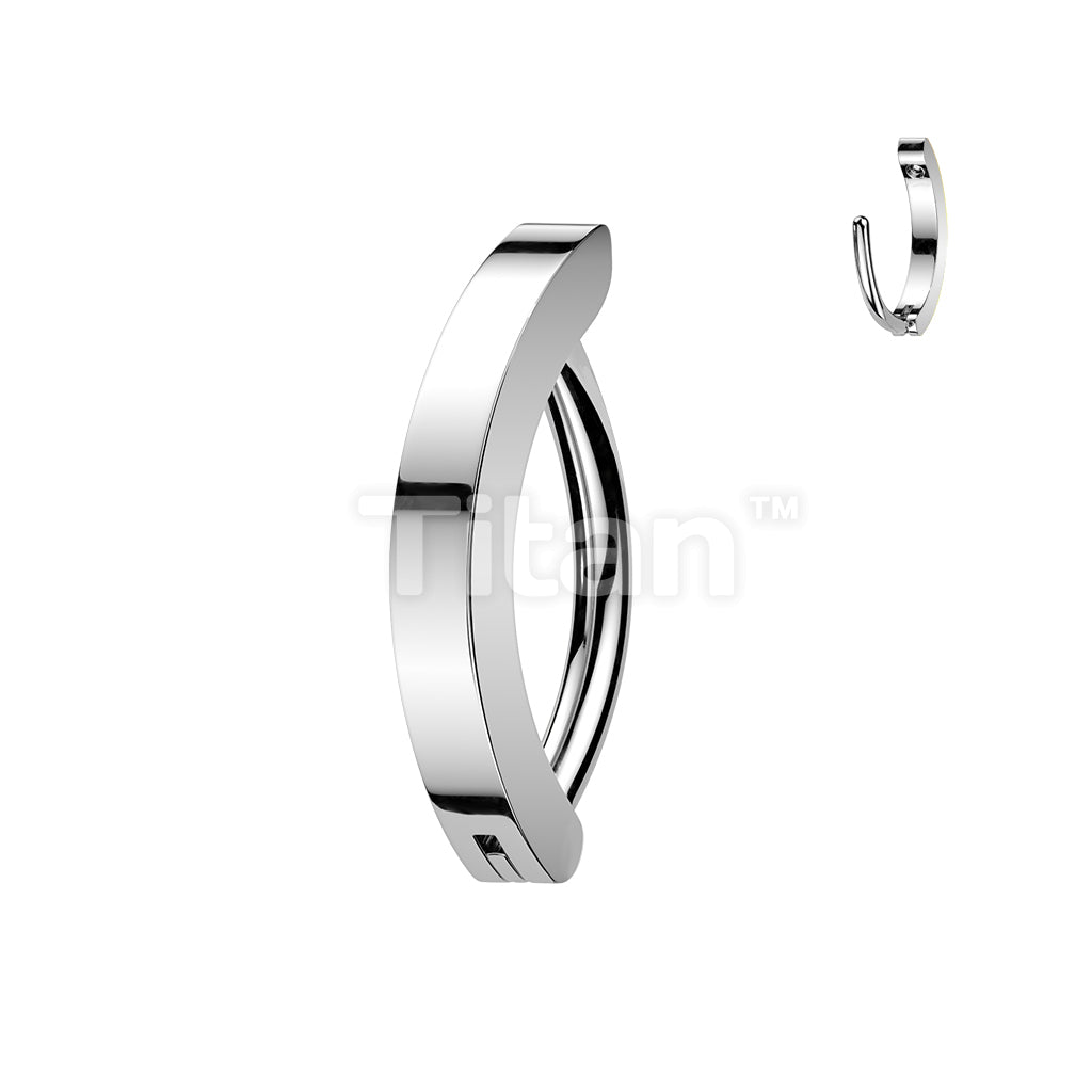 Titanium Hinged Hoop Clicker Eyebrow Ring - Image 5