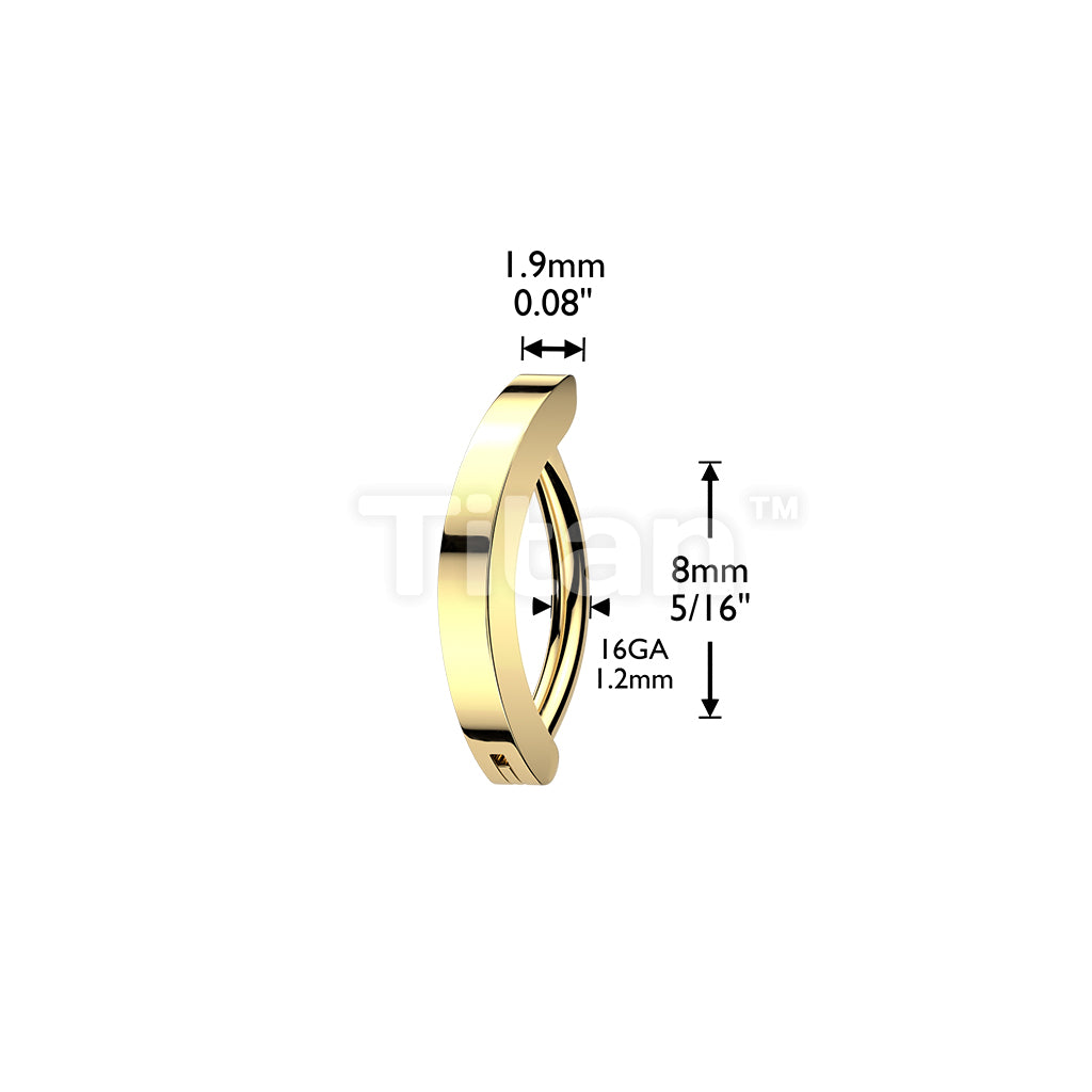 Titanium Hinged Hoop Clicker Eyebrow Ring - Image 6