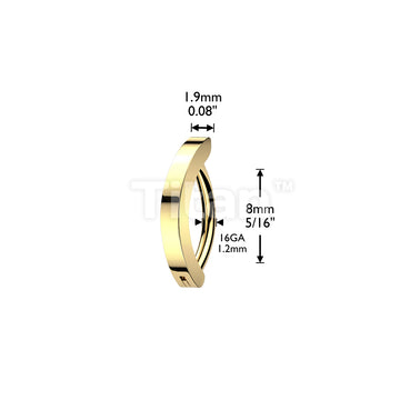 Titanium Hinged Hoop Clicker Eyebrow Ring - Image 6