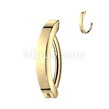 ASTM F136 Titanium Implant Grade Titanium Hinged Hoop Belly Button Ring - Image 2