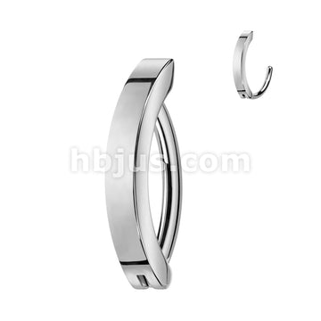 Implant Grade Titanium Hinged Hoop Belly Button Ring - Image 5