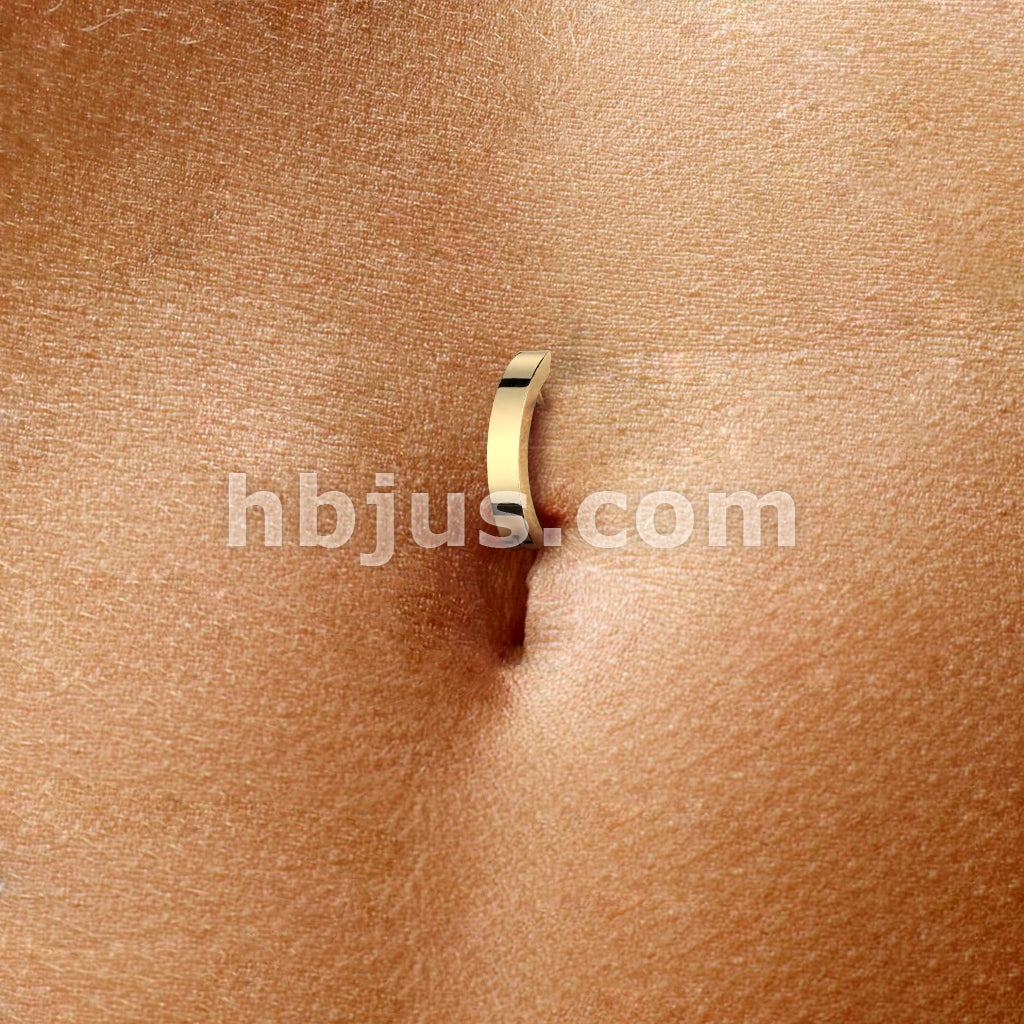 Implant Grade Titanium Hinged Hoop Belly Button Ring - Image 7