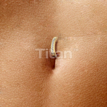 ASTM F136 Titanium Implant Grade Titanium Hinged Hoop With CNC Set CZ... - Image 7