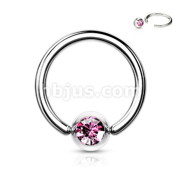 Press Fit Gem Ball 316L Surgical SteelCaptive Bead Ring - Image 7
