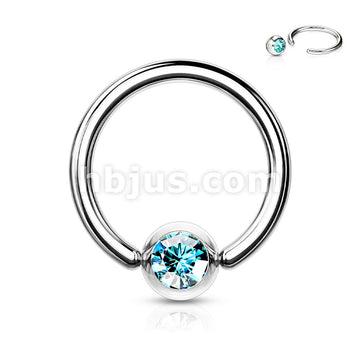 Press Fit Gem Ball 316L Surgical SteelCaptive Bead Ring - Image 8
