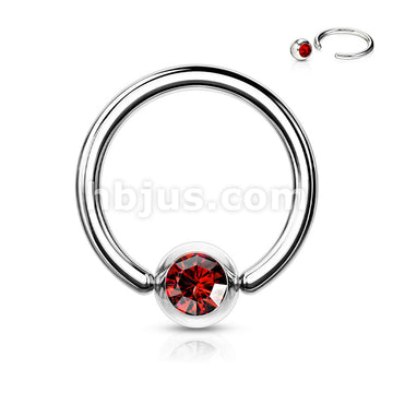 Press Fit Gem Ball 316L Surgical SteelCaptive Bead Ring - Image 9
