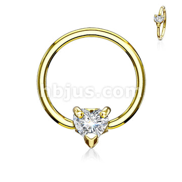 316L Surgical Steel Multi Directional CZ Heart 316L Surgical Steel... - Image 3