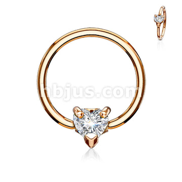 316L Surgical Steel Multi Directional CZ Heart 316L Surgical Steel... - Image 5