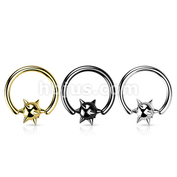 Spiked Ball 316L Surgical Steel Captive Bead Ring - Image 7