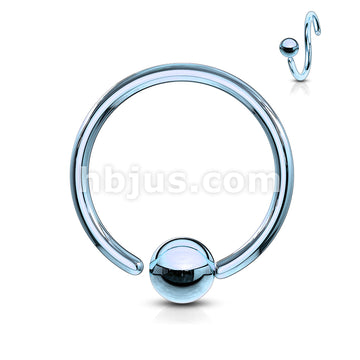 One Side Fixed Ball Ring IP Over 316L Surgical Steel For Ear Cartilag,... - Image 7