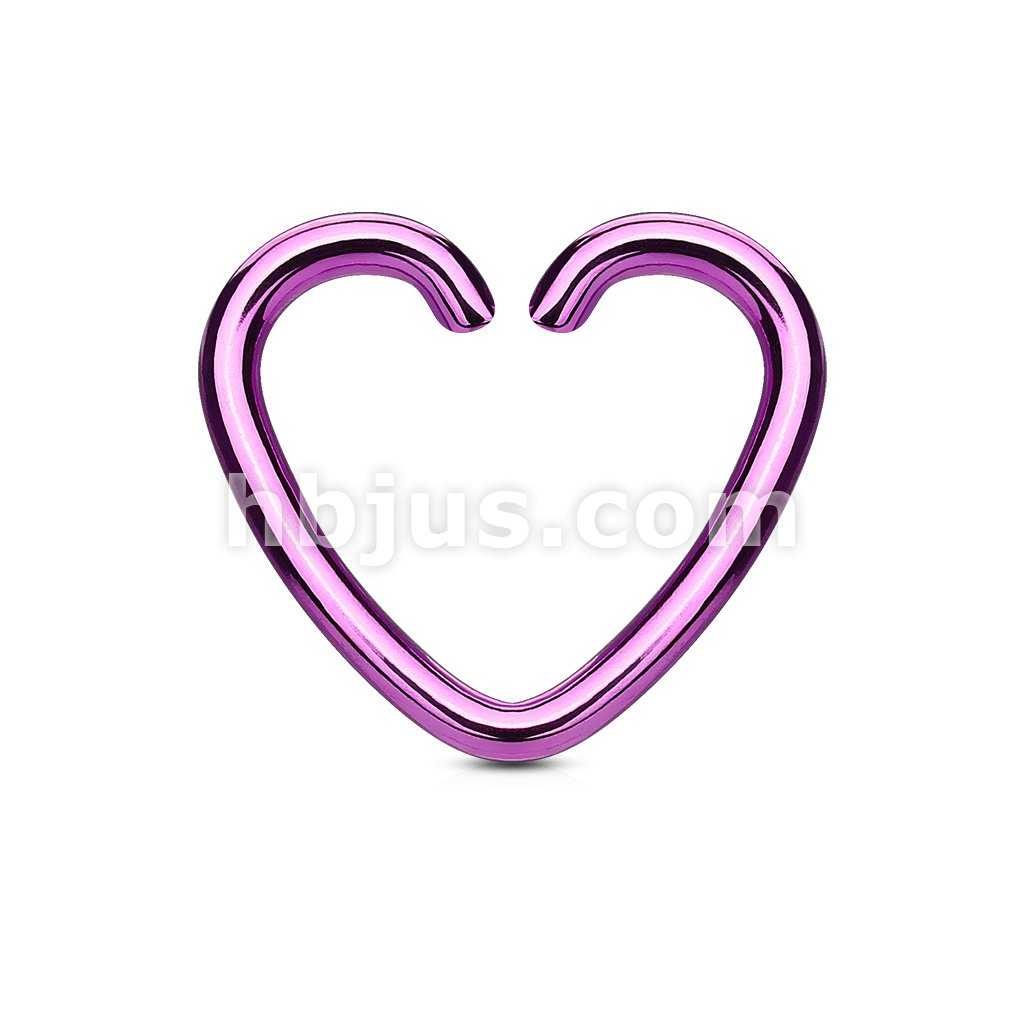 Heart Cut Ring IP Plated Over 316L Surgical Steel for... - Image 2