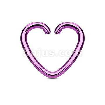 Heart Cut Ring IP Plated Over 316L Surgical Steel for... - Image 2
