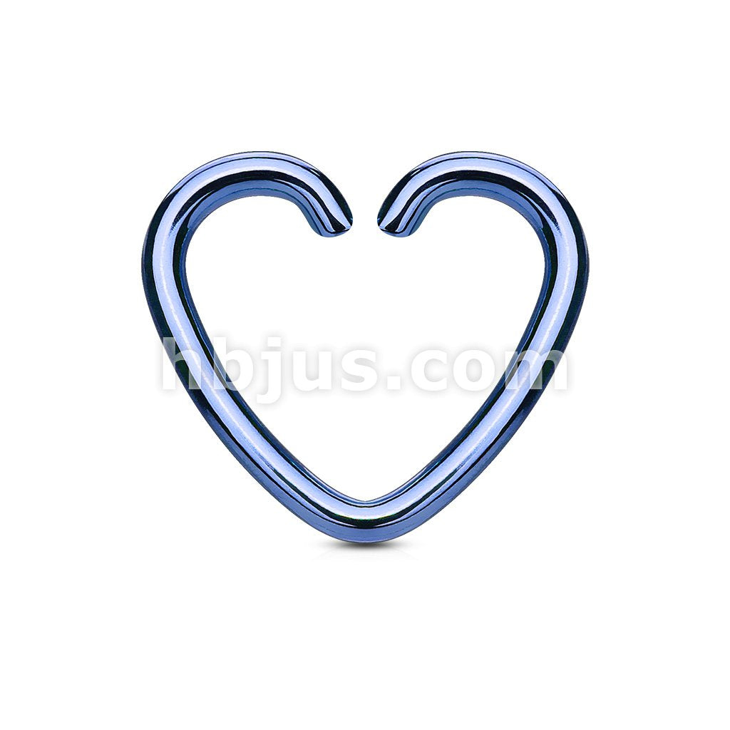 Heart Cut Ring IP Plated Over 316L Surgical Steel for... - Image 3