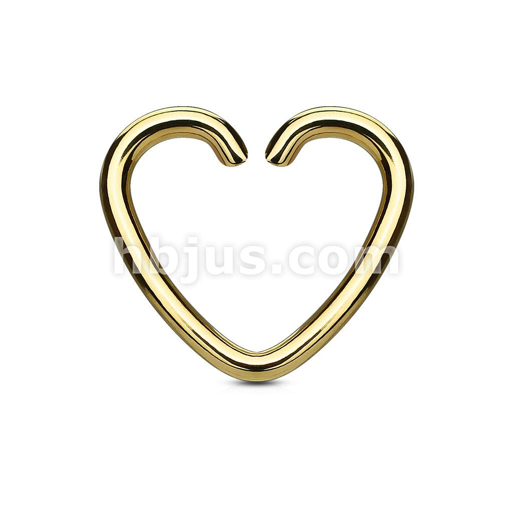 Heart Cut Ring IP Plated Over 316L Surgical Steel for... - Image 5